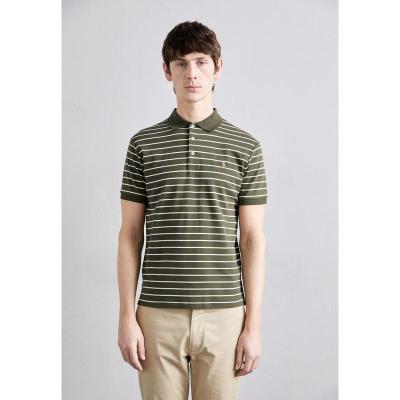 Ralph lauren精纺条纹短袖Polo衫男装简约蓝白直筒短袖