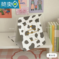 敬平折叠镜子家用小型化妆镜便携学生宿舍办公室桌面可立梳妆镜大号便携式用镜 藏青色 黑白纹全面屏款