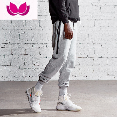 七斓运动裤男小脚秋季灰色美式篮球卫裤健身束脚长裤休闲裤潮