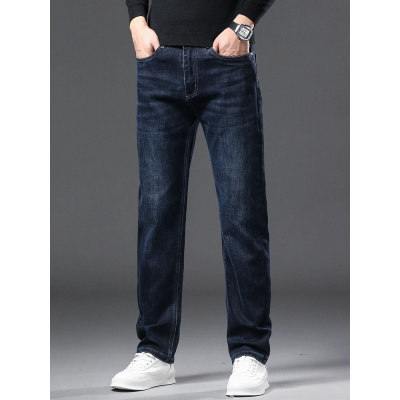 年新款男士牛仔裤四季款欧版宽松百搭直筒裤轻商务舒适休闲裤