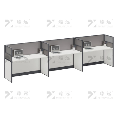 臻远 ZYGW-110职员桌办公桌屏风工作卡位 直排三人位