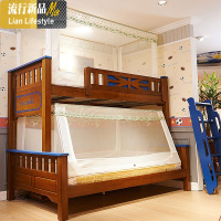 子母床蚊帐1.5米1.2m双层加密加厚高低床儿童防摔上下铺拉链蚊帐 三维工匠