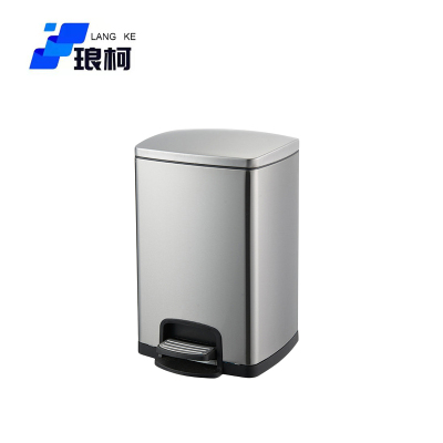 琅柯 脚踩不锈钢垃圾桶 缓降静音 20L
