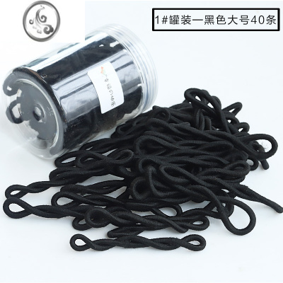 JiMi扎头发皮筋高弹力耐用黑色头绳女扎马尾简约基础发圈韩国头饰发绳