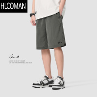 HLCOMAN 夏季轻薄户外透气潮牌美式高街基础款中裤薄款五分裤短裤男