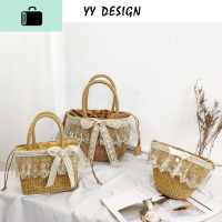 2020新款原创设计蕾丝编包斜挎小包森女田园风编织包女度假海边NEW LAKE女士单肩包