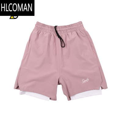 HLCOMAN夏季新款美式假篮球短裤男训练健身运动跑步中裤半裤