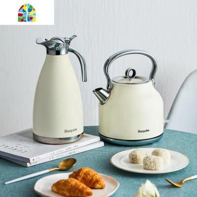 烧水壶全自动家用304不锈钢电热水壶大容量煮水壶自动断电 FENGHOU 珍珠白(送白保温瓶)