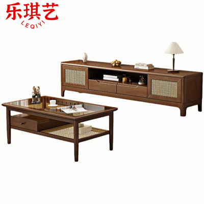 乐琪艺 电视柜+茶几 木质 套