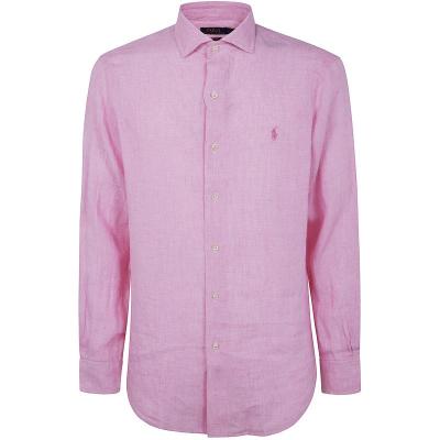 polo ralph lauren男士纯亚麻长袖衬衫透气舒适商务休闲装