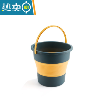 敬平折叠水桶便携式旅行车用车载钓鱼桶家用大容量洗澡泡脚桶加厚塑料 小号蓝色