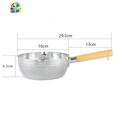 日式铝制雪平锅 加厚单底小奶锅 煮面锅汤锅 电磁炉锅具 FENGHOU 18CM铁雪平锅电磁炉专用