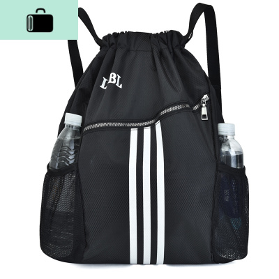 束口袋抽绳双肩包女篮球包大容量拉绳简易户外轻便运动健身背包男NEW LAKE