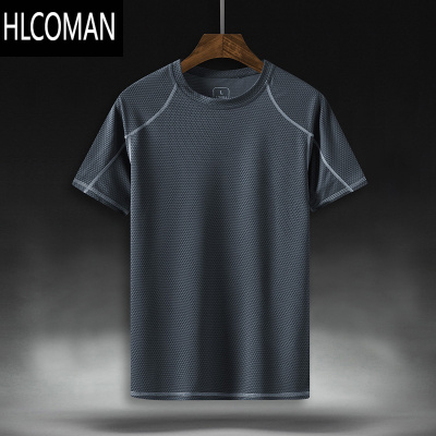 HLCOMAN潮牌情侣速干衣男短袖t恤夏季快干大码登山运动衫半袖女冰丝体恤
