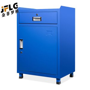 金菲罗格铁皮储物柜多功能抽屉工具矮柜 蓝色单抽单门