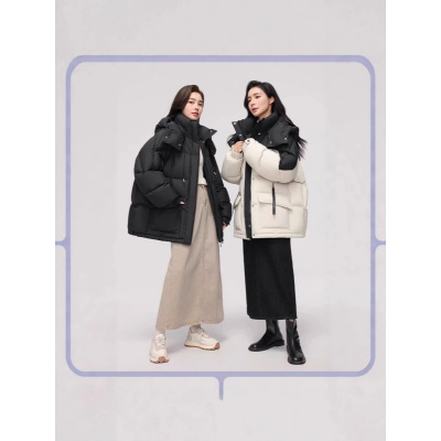 年冬季新款羽绒棉服短款时尚韩版加厚小众拼色连帽外套棉衣潮