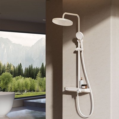 四季沐歌卫浴奶油风智能淋浴花洒套装卫生间沐浴家用恒温淋浴器