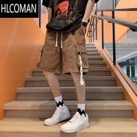 HLCOMAN美式工装牛仔短裤男夏季百搭直筒中裤宽松ins潮牌复古休闲五分裤
