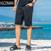 HLCOMAN11盎司 轻薄柔软 牛仔短裤男夏季薄款五分裤宽松直筒美式潮牌中裤