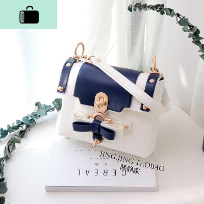 秋冬撞色小方包小众设计师个性原宿包女斜挎小包包斜挎包学生迷你NEW LAKE女斜挎包