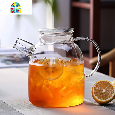 玻璃冷水壶家用大容量可高温冷水杯花茶壶套装防爆耐热凉水壶 FENGHOU 1L欧式壶