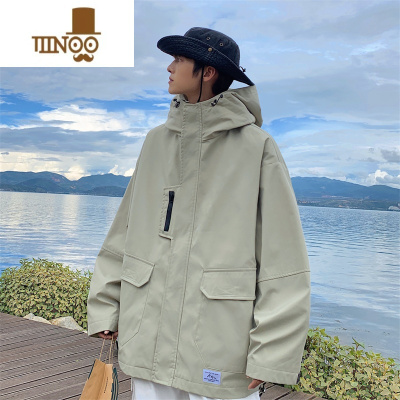 YANXU工装外套男2023ins潮牌港风痞帅潮流宽松百搭韩版夹克风衣