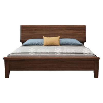 鑫星奈 XXN4022915 实木床胡桃木双人床1.8米