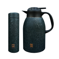 焖大师 MT1602W 1600ml保温壶 锦鲤商务套装 墨黑色