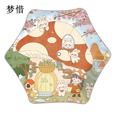 梦惜 防回弹全自动钢骨伞架 安全反光黑胶布 三折晴雨伞YF-T2023003/把