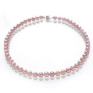 梦克拉 Mkela 珍珠项链 雅致紫 淡水珍珠 近圆 项链 珍珠 紫色