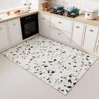 2024新款厨房地垫免洗可擦脚垫子硅藻泥整铺防滑防油防水地毯