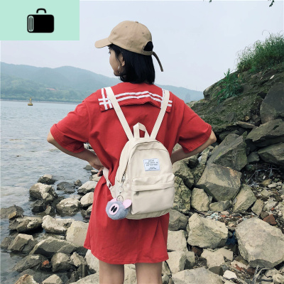 书包女韩版高中大学生双肩包ins风古着感少女百搭2019新款小背包NEW LAKE