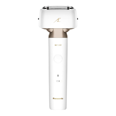 松下(Panasonic)电动剃须刀小锤子日本原装进口三刀头胡须刀往复式全身水洗剃胡刀ES-LM34-W 白色