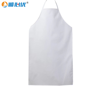 顺心优 白色挂脖围裙 110cm/条