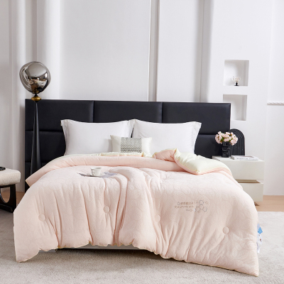 雅鹿雕花绒玻尿酸冬被 秋冬加厚保暖被芯亲肤锁温双人单人被