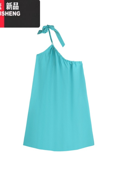 YIBUSHENG露肩海边度假连衣裙女季2023系带设计感小众沙滩裙长裙吊带裙子