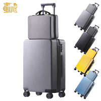 麒霁子母套装拉杆箱 灰色20英寸拉链款9201TB
