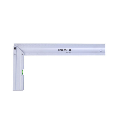 欧克 Ouke 直角尺90度角尺铝合金直角尺带水平尺 300mm OK-1053