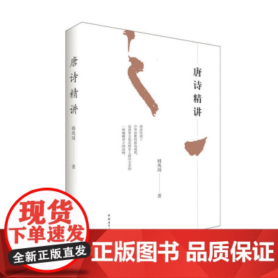唐诗精讲 韩兆琦 中国青年出版社 正版书籍