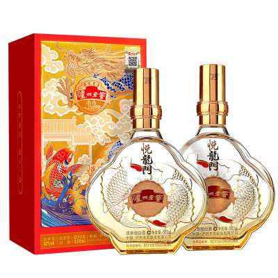 泸州老窖悦龙门浓香型纯粮酒52度白酒宴请送礼500ml*2 双瓶装