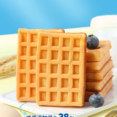 企采严选 华夫饼2kg鸡蛋味整箱营养早餐食品休闲零食糕点小吃 鸡蛋味 2kg (约64个)