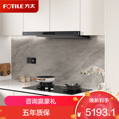 方太F3+02-TE21 抽吸油烟机家用25风量纤薄欧式+升级70%热效率定时灶具烟灶套装