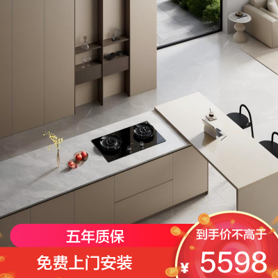 老板(Robam)[超薄平嵌小黑镜L3]抽吸排油烟机顶侧一体27大吸力 烟灶联动[高端定时+防干烧套装]L3+C5天然气