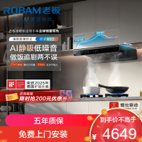 老板(Robam)[双子星E2]1320Pa静压27风量大吸力 D2灶具油烟机 烟灶联动E2+D2 天然气