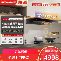 老板(Robam)[双子星E2机皇]1320Pa静压27风量大吸力 D2灶具油烟机 烟灶联动E2+D2 天然气