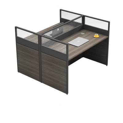 迅迈 双人位124*124*110cm 职员办公桌 现代工位 员工桌屏风 卡位卡座