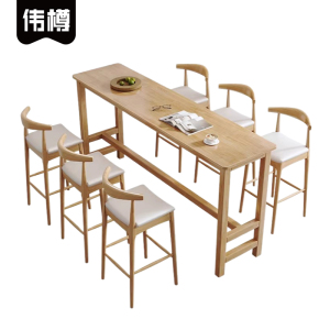 伟樽长条桌140*45*105cm+椅子*6套