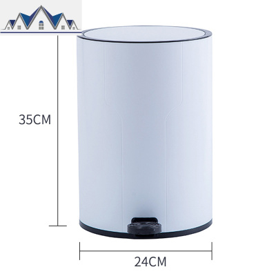 垃圾桶带盖家用厨房大号卧室客厅脚踏创意厕所卫生间北欧脚踩纸篓 三维工匠