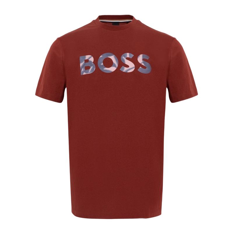 雨果博斯(HUGO BOSS)男式圆领短袖印花T恤纯棉休闲百搭上衣