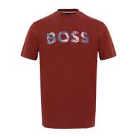 雨果博斯(HUGO BOSS)男式圆领短袖印花T恤纯棉休闲百搭上衣